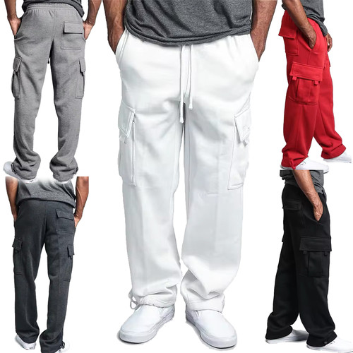 Men cargo track pants - pants, with