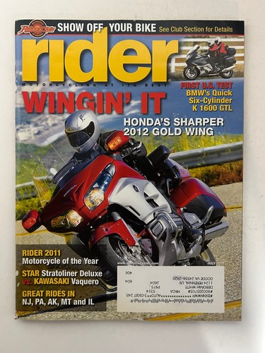 Rider magazine july - rider, honda