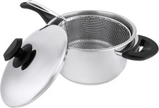 Stainless Steel Collection 22cm Chip Pan Silver Stainless Steel - NEW
