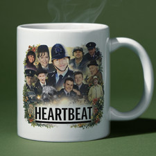 Heartbeat retro british mug - retro,