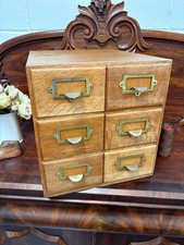 Antique 6 drawer Light Oak