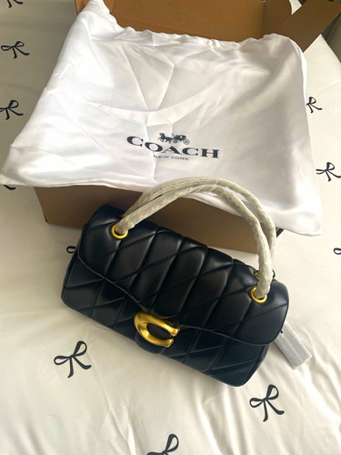 Coach black quilted leather - coach,