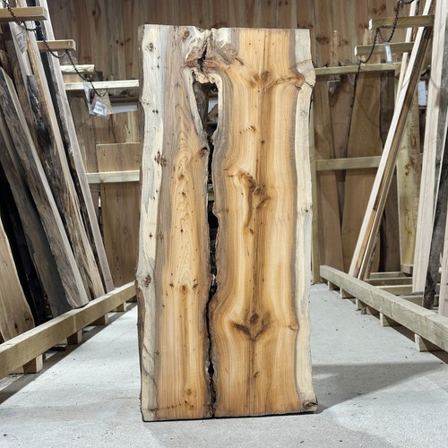 Yew plank board waney - yew,