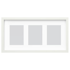 New IKEA RÖDALM Frame for 3 Pictures White & Black 55x28cm Photo Frame Durable