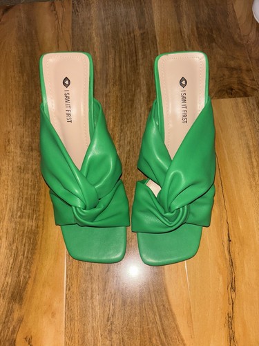 Green leather kitten - leather, i