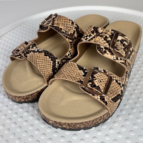 Bamboo double strap sandal - bamboo,