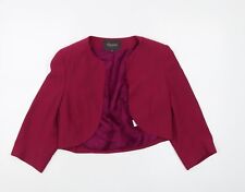 Alexon Women's Red Cropped Suit Jacket Size 12