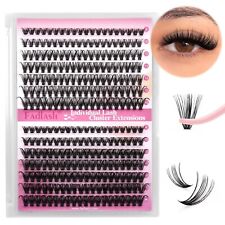 280 FADLASH DIY Cluster Lashes individual Eyeslashes 0.07 C/D Curl Lash Clusters