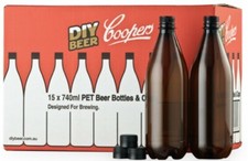 Home Brew Bottles PET Beer Bottles Screw Caps or Crown Caps - Beer Cider Bottles