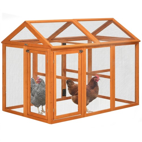 Pawhut chicken run - pawhut, wooden