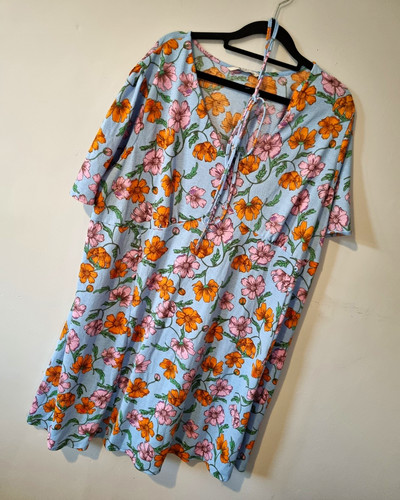 Woman ladies blue - woman, floral