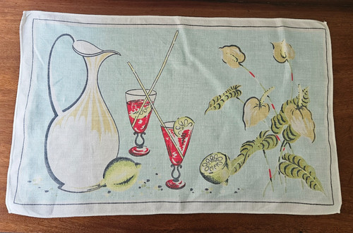Vintage 50s linen retro - 50s,