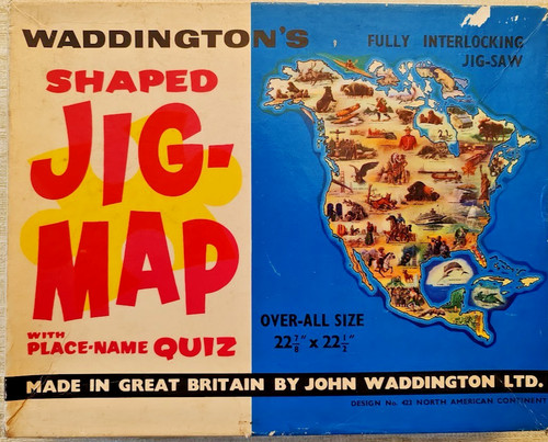 Waddingtons shaped jig map - shaped, jig-map