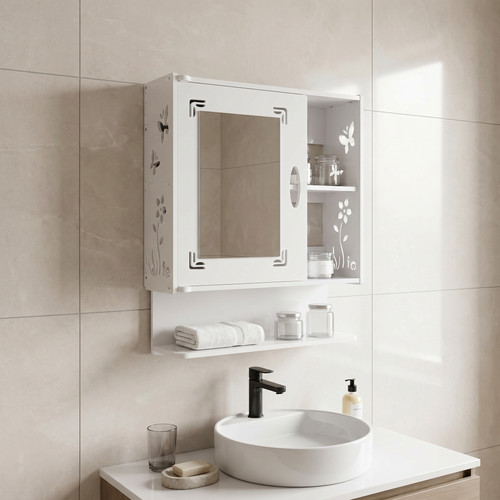 Bathroom wall cabinet mirrored - bathroom,