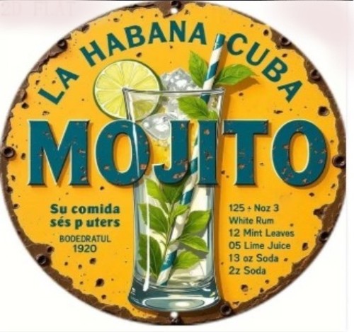 Retro mojito logo - retro,