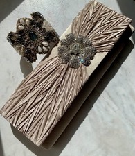 Luxury Gold Satin Clutch &