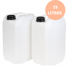 2 x 25L LITRE PLASTIC WATER CONTAINER CARRIER FOOD DRUM JERRYCAN JERRICAN