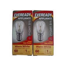 2 x 15W EVEREADY PYGMY BULB