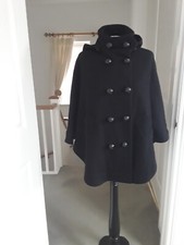 TED BAKER CAPE COAT SIZE 0 UK 6 WOOL &CASHMERE MIX