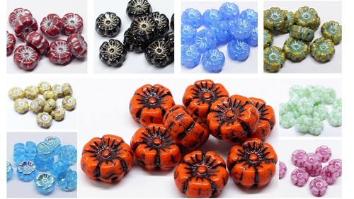 9mm czech pressed glass flat - pressed,