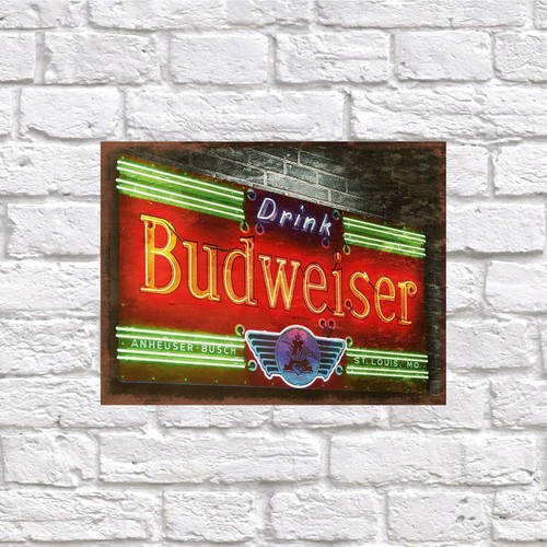 Budweiser neon print retrol - neon,