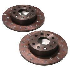 REAR HOOKED GROOVED 256mm BRAKE DISCS FOR AUDI A3 8P TDI TFSI TSI QUATTRO 03-12