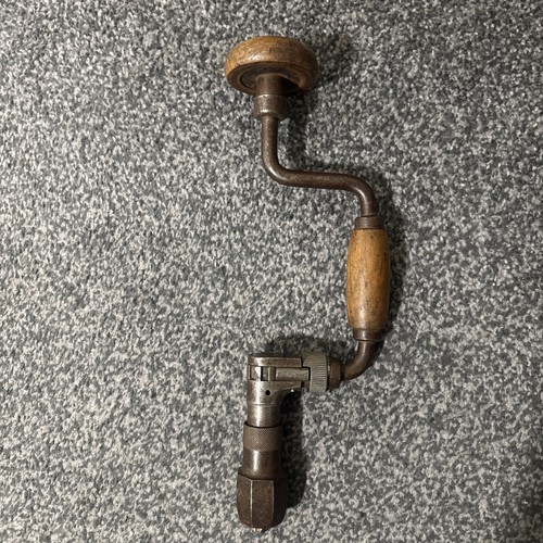 Vintage cast metal hand crank - hand,