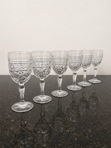 Cut crystal wine goblets - cut,