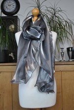 Debut Metallic Silver Scarf