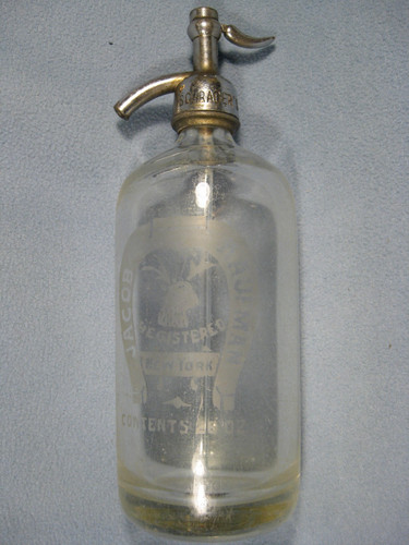 Antique seltzer bottle jacob - seltzer,