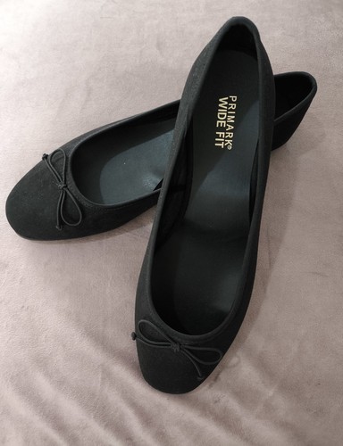 Wide fit black - black, suede