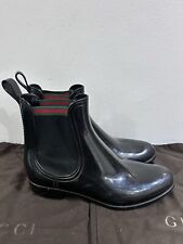 Black Gucci Wellington Boots, EU 38/UK 5