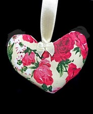 Fabric Hanging Hearts