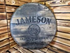 Reclaimed Oak Whiskey Wine Barrel Lids End Wall Decor Bar Pub Man cave display