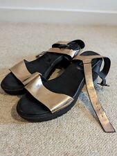 Atmosphere Primark UK 8 Chunky Boot Metallic Black Boot Sole Sandels Used