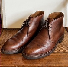 Crockett & Jones Chepstow Tan Brown Leather Chukka Desert Boots Size Uk 8