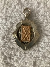Antique Swansea Snooker Championship 1937 Gold & Silver Watch Fob