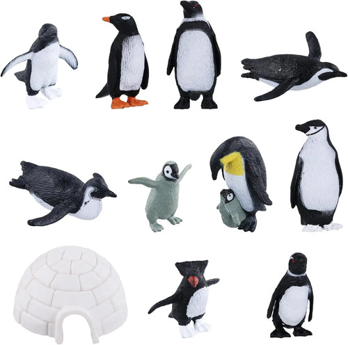 11pcs mini penguin figurines - 11pcs,