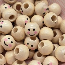 50 pieces wooden beads 10mm