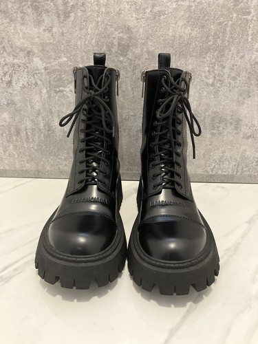 Black high leather boots - high,