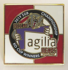 Redcar Bears Speedway 2019 KOC Winners metal pin badge - Gold limited no.