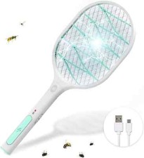 Keplin Zapper Racket Fly Swatter Mosquito Bat Wasp Electric Insect With Torch