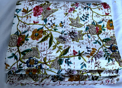 Indian kantha quilt - kantha,