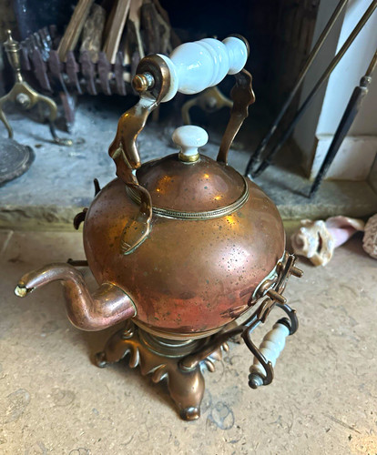 Antique moroccan copper kettle - antique,
