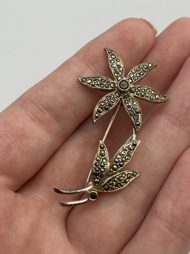 Vintage marcasite flower - vintage,