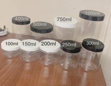 Plastic storage jars - jars, top