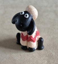 Vintage Shaun the Sheep Plastic Mini Figure Toy ~ Wallace & Gromit