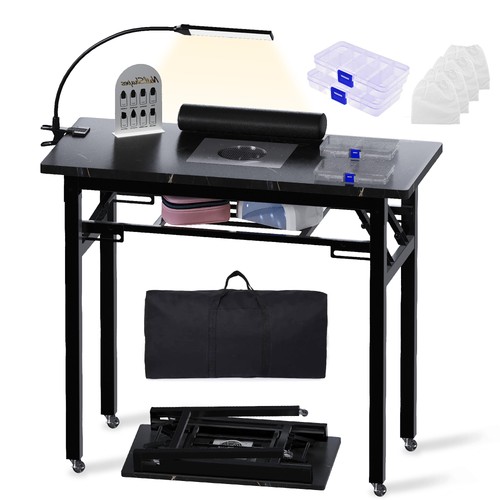 Portable foldable nail desk - foldable,