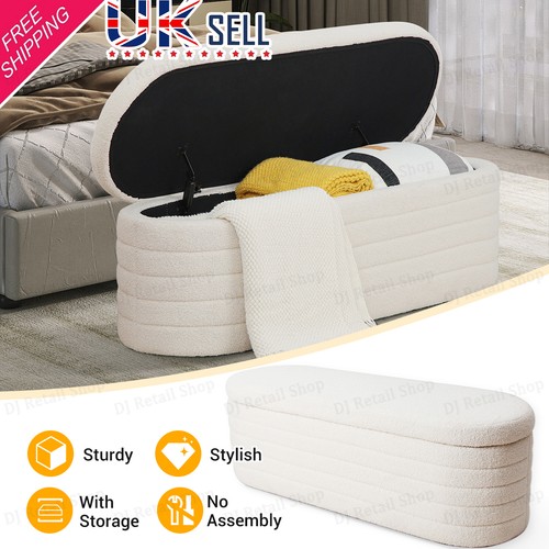 Velvet storage ottoman teddy - velvet,