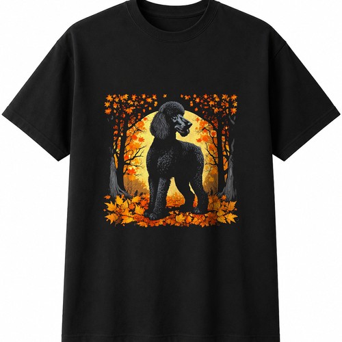 Standard poodle autumn - in,